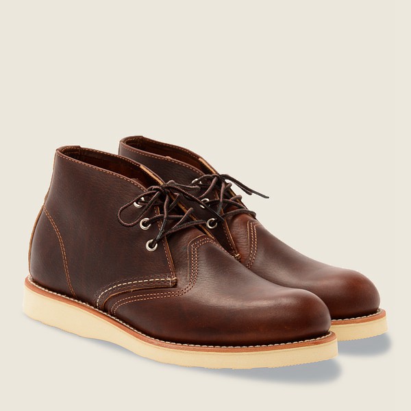 Zapatos Red Wing Heritage Hombre Marrom - Work - Chukka Oil-Slick Cuero - 135-YWQGNS